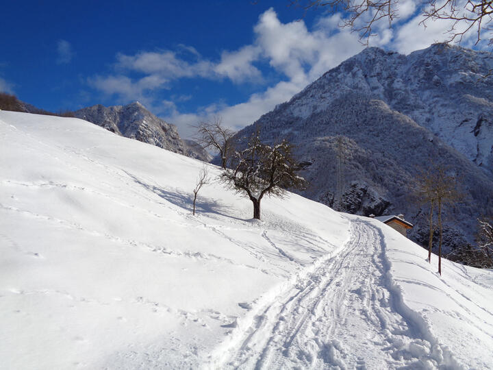 San Martino immerso nella neve
