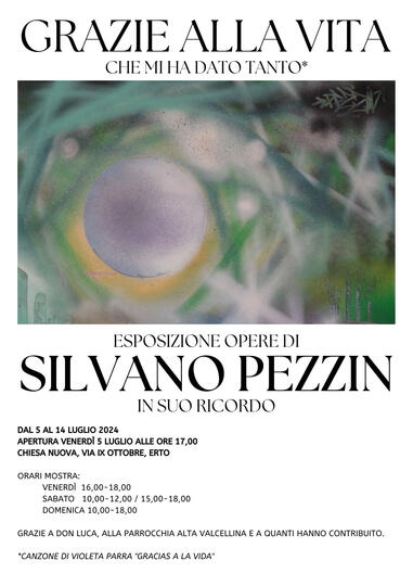 Locandina mostra in ricordo di Silvano Locandina mostra in ricordo di Silvano