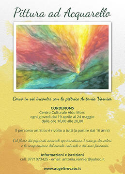 Locandina corso di pittura ad acquarello Locandina corso di pittura ad acquarello